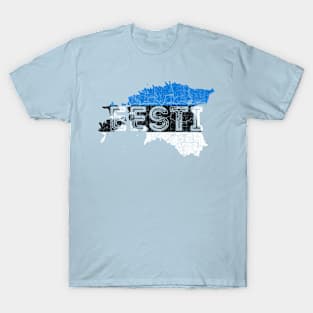 Estonia Map Shape and Flag T-Shirt